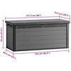 Keter Outdoor Storage Box Gray Polypropylene Large Storage