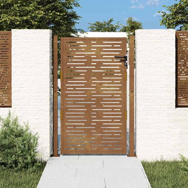 vidaXL Garden Gate 39.4x59.1" Corten Steel Square Design