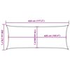 vidaXL Sun Shade Sail Sand 14.8x6.6' 100% Polyester Oxford