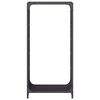 vidaXL Firewood Rack Black 17.3x11.0x35.4" Cold-rolled steel