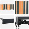 vidaXL Retractable Awning Manual Green and yellow 196.85" x 118.11