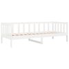 vidaXL Day Bed White Solid pine wood 31.5x79 in Convertible Day Bed