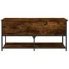 vidaXL Storage Bench Smoked Oak Engineered wood Medium Adjustable Feet