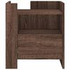 vidaXL Bedside Cabinet Brown Oak Engineered Wood 17.7x19.7x19.7 in