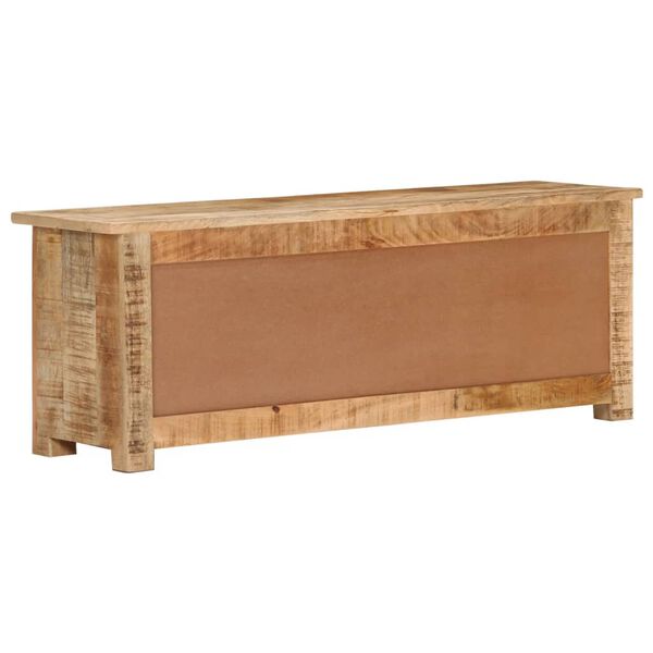 vidaXL TV Cabinet Natural Wood Rough Mango Wood, MDF Medium TV Cabinet