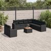 vidaXL Garden Sofa Set Black, Brown