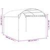 vidaXL Gazebo Cream and black Fabric (100% polyester), steel Large
