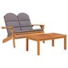 vidaXL Garden Lounge Set Dark grey Solid_acacia_wood Medium Foldable