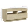 vidaXL TV Cabinet Sonoma oak Engineered wood Large TV Cabinet