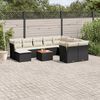 vidaXL Garden Sofa Set Black PE rattan Large Modular Garden Sofa Set