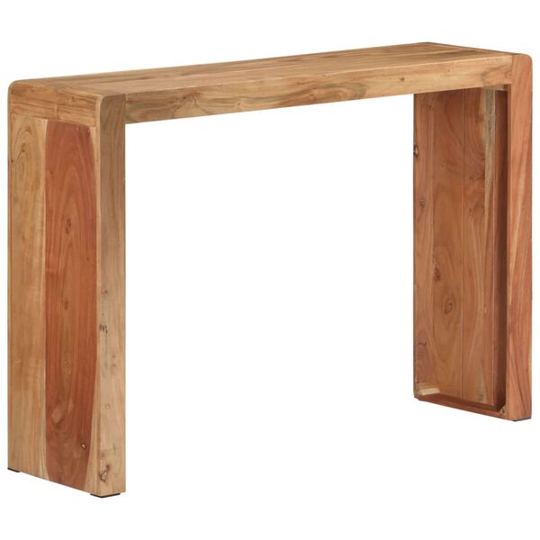 vidaXL Console Table Natural Wood Solid Acacia Wood 43.3 x 11.8 x 29.9 in