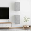 vidaXL Wall TV Cabinet 2 pcs Concrete Grey 12.20 x 11.81 x 23.62 in
