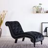 vidaXL Chaise Lounge Black Velvet Medium Ergonomic Modern Durable