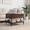 vidaXL Coffee Table Brown oak Engineered wood, metal 27.6x19.7x19.7 in