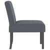 vidaXL Slipper Chair Dark Grey Velvet, Solid Wood, Plywood Single