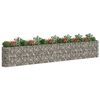 vidaXL Gabion Raised Bed Silver Galvanized iron Large Durable