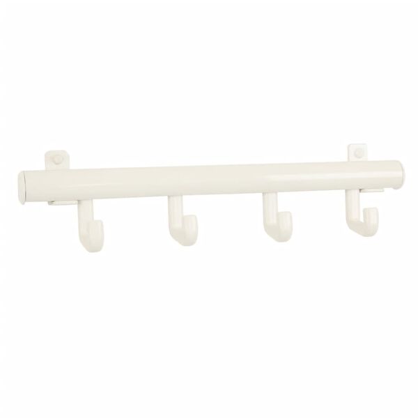 V-Part Coat Rack White Steel, plastic, aluminum Compact Wall mounting