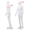 vidaXL Full Body Male Mannequin with Glass Base Glossy White 72.8"
