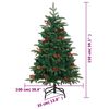 vidaXL Artificial Hinged Christmas Tree Green PVC, PE, iron 4.9 feet