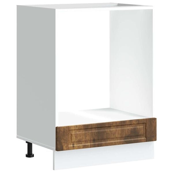 vidaXL Oven Cabinet Smoked oak Engineered wood Compact Adjustable Feet