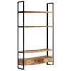 vidaXL Bookshelf Natural wood and black