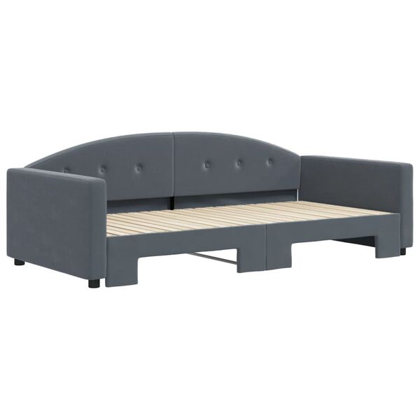 vidaXL Daybed With Trundle Dark Grey