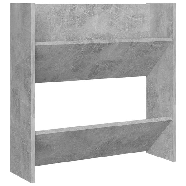 vidaXL Wall Shoe Cabinet Concrete Gray 23.6"x7.1"x23.6" Engineered Wood