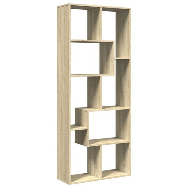 vidaXL Room Divider Bookcase Sonoma oak Engineered wood