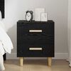 vidaXL Bed Cabinet Black oak 40 x 35 x 47.5 cm Engineered wood