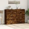 vidaXL Sideboards 2 pcs Smoked Oak 23.6"x12.2"x33.1" Engineered Wood
