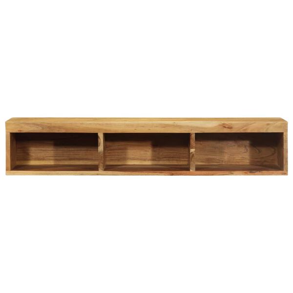 vidaXL Wall-mounted TV Cabinet Various shades of brown Solid acacia wood