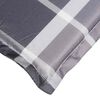 vidaXL Sun Lounger Cushion Grey Check Pattern Oxford fabric (100% polyester)