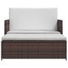 vidaXL Outdoor Furniture Set Brown PE Rattan 2-seater Modular