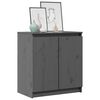 vidaXL Side Cabinet Gray Solid Pinewood Compact Side Cabinet