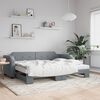 vidaXL Daybed With Trundle Light grey