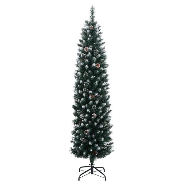 vidaXL Artificial Christmas Tree Green PVC 70.9 in Decorative Inlays