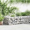 vidaXL Gabion Wall with Covers Galvanized Steel 118.1"x11.8"x19.7"
