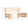 vidaXL Pallet Bench Natural wood color Impregnated pinewood Standard