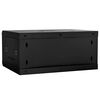 vidaXL Network Cabinet Black 23.62 x 13.78 x 11.02 in Steel