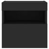 vidaXL TV Wall Cabinet Black Engineered wood Medium TV Wall Cabinet