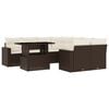 vidaXL Garden Sofa Set Brown