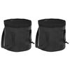 vidaXL Folding Buckets 2 pcs Black 5.3 gal PVC