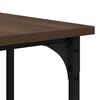 vidaXL Desk Brown oak Engineered wood Standard Adjustable Feet