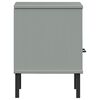 vidaXL Bedside Cabinet Grey Solid pine wood, metal Bedside Cabinet