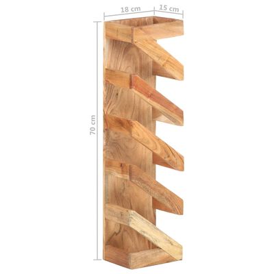 vidaXL Wine Rack for 5 Bottles Solid Acacia Wood