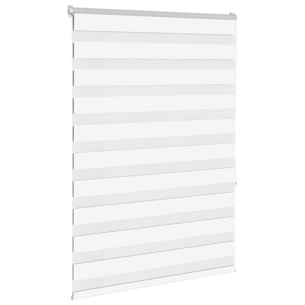 vidaXL Zebra Blind White Polyester 39.4x59.1 in Height-Adjustable