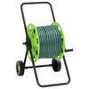 vidaXL Green Hose Reel Cart with Hose Fitting Set 0,75" 98.4 ' PVC