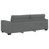 vidaXL 3-seater Sofa Dark grey Polyester, Metal, Plywood, Solid Wood