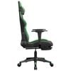 vidaXL Gaming Chair Black and green Faux leather, metal, plywood, plastic