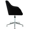 vidaXL Dining Chair Black Fabric, Plywood, Steel Adjustable Swivel